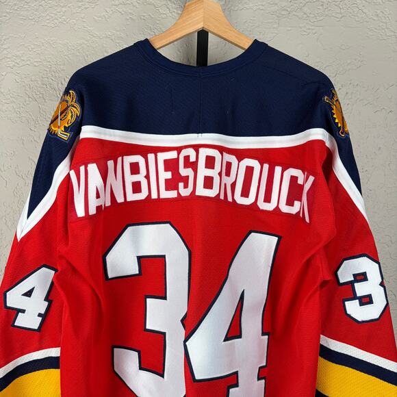 John Vanbiesbrouck Vintage CCM Florida Panthers Sewn XL Hockey Jersey - Picture 2 of 5